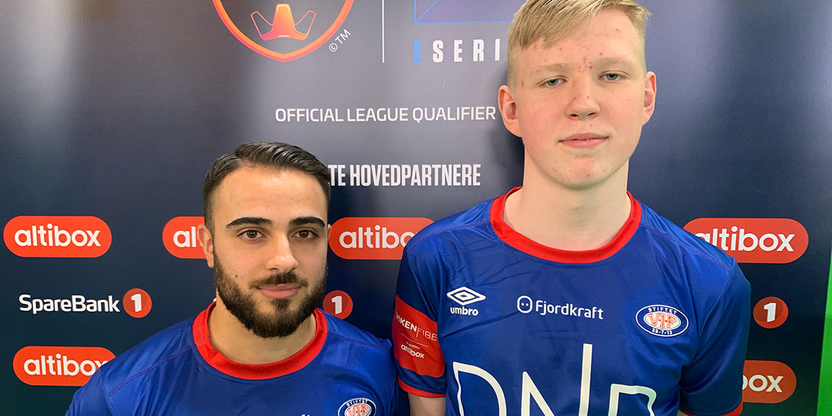 SELVSIKRE: Arkan Resul og Magnus Myhrhaug Kristiansen er Vålerengas håp i eSerien.