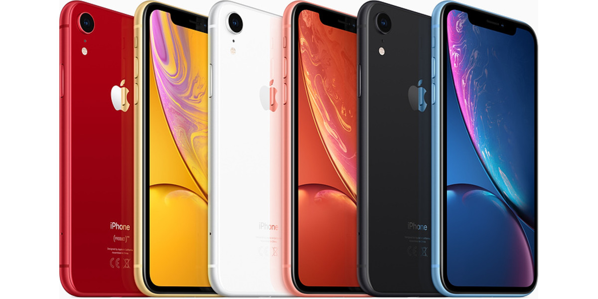 Apple har ordnet en fin bukett av fargevarianter til iPhone XR. (Bilde: Apple)